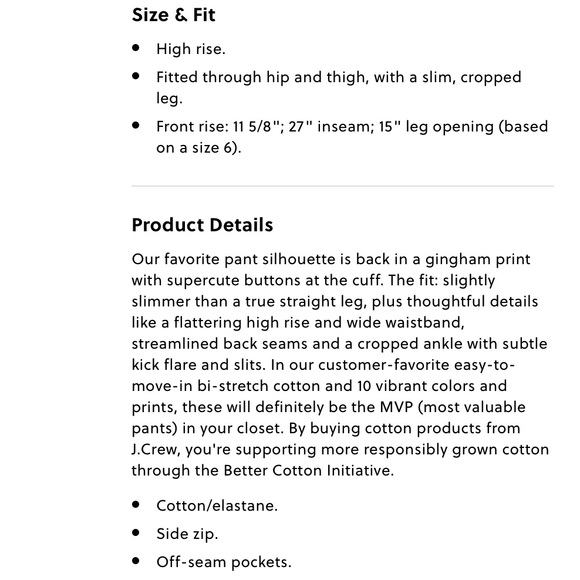 REMI PANT WITH GINGHAM sz 6P NWT - Picture 4 of 6